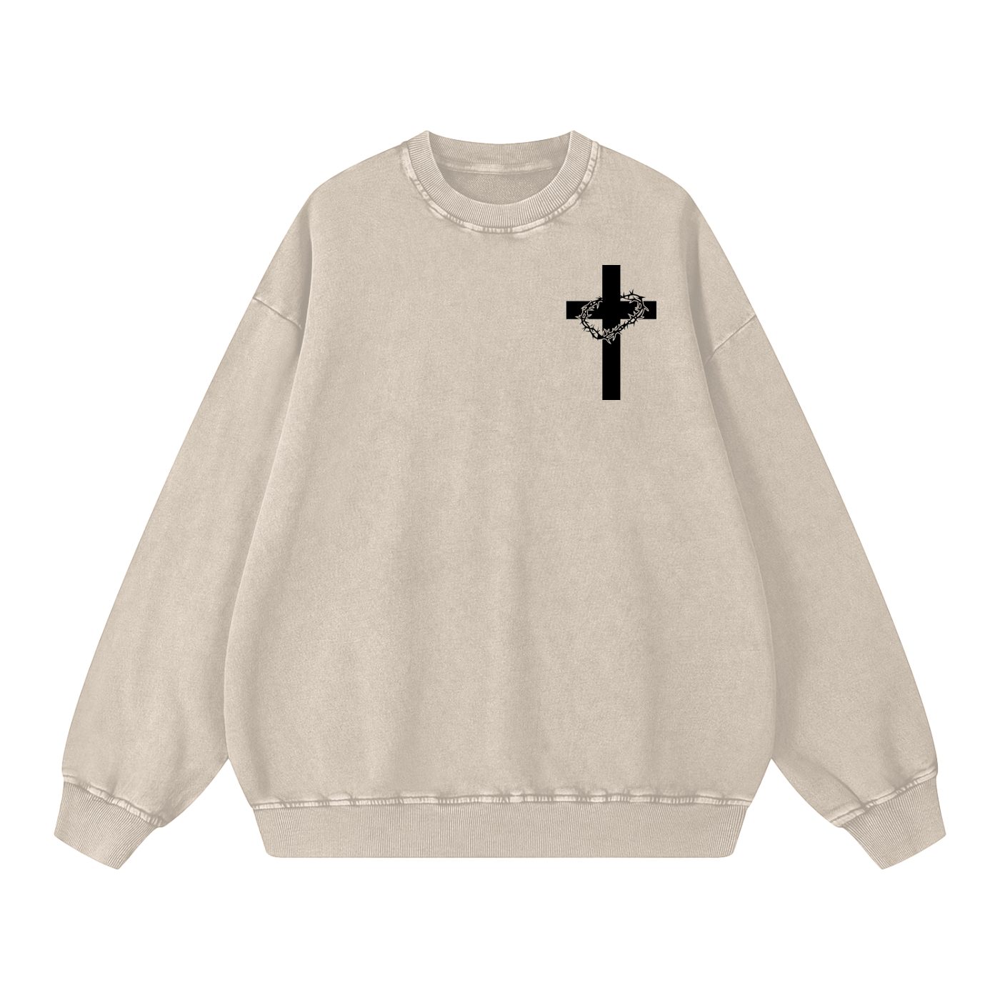 Snow Washed Oversized Sweatshirt